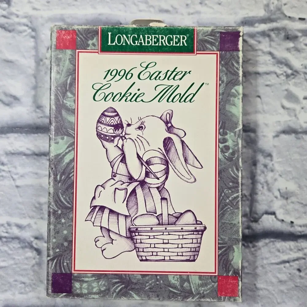 Unused Vintage Set of 2 Longaberger Easter Cookie Chocolate Molds 1995 & 1996